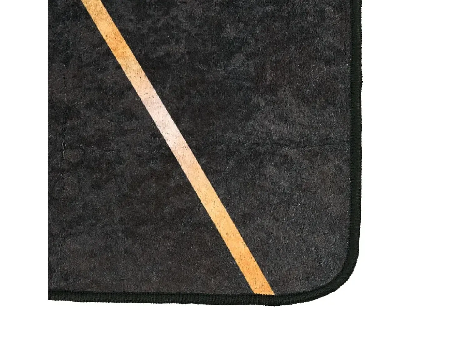 Elsje Alfombra lavable antideslizante negro y dorado 160x230 cm