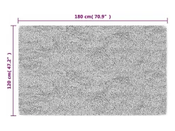 Elsje Alfombra lavable antideslizante negro y blanco 120x180 cm