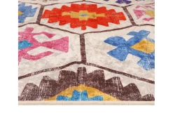 Elsje Alfombra lavable antideslizante multicolor 80x150 cm