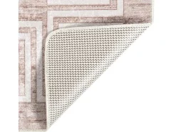 Elsje Alfombra lavable antideslizante beige 80x150 cm