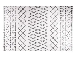 Elsje Alfombra lavable antideslizante negro y blanco 160x230 cm