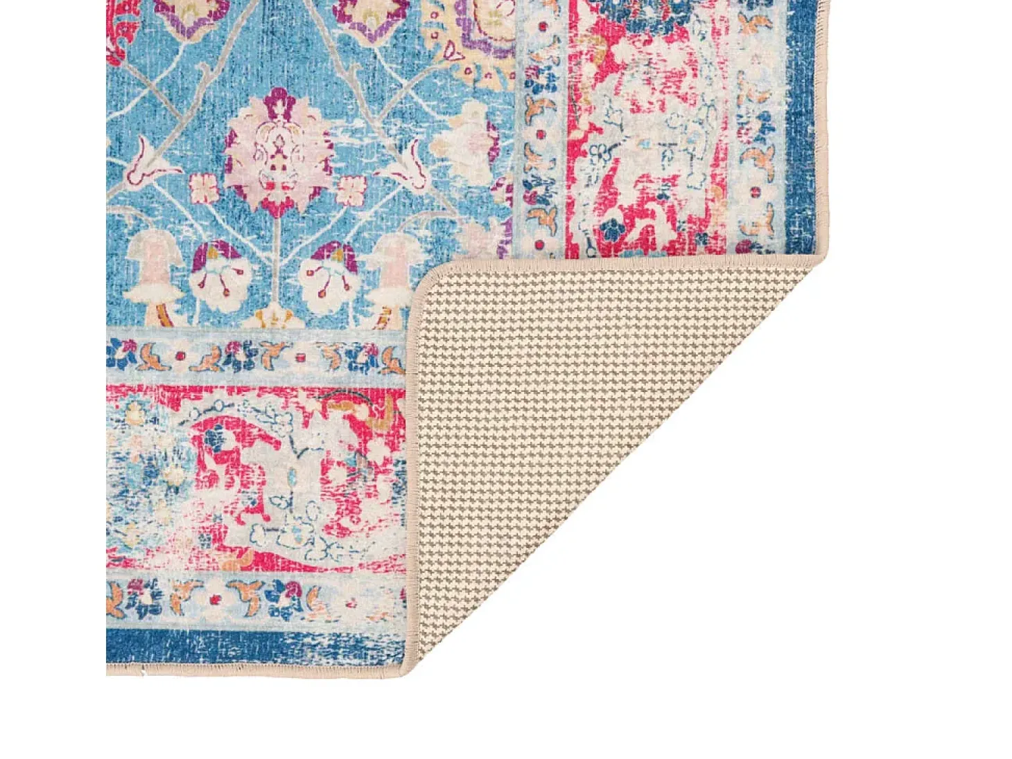 Elsje Alfombra lavable antideslizante multicolor 80x150 cm