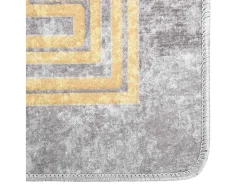 Elsje Alfombra lavable antideslizante gris 120x180 cm