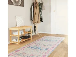 Elsje Alfombra lavable antideslizante multicolor 80x300 cm