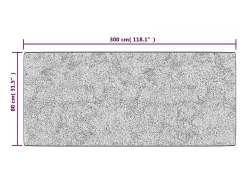Elsje Alfombra lavable patchwork antideslizante multicolor 80x300 cm