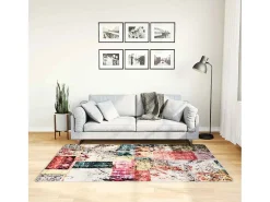 Elsje Alfombra lavable patchwork antideslizante multicolor 120x180 cm