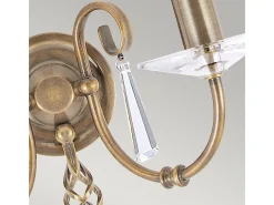 Elstead Aegean 2 ljus inomhusljus vägglampa åldrad mässing, E14