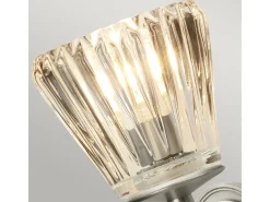 Elstead Agatha 2 ljus inomhus vägglampa Borstad nickel, G9
