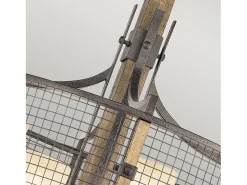 Elstead Ahrendale Multi Arm Chandelier 4 Light Mesh Iron Finish, E27