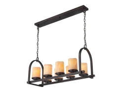 Elstead Aldora 8 Light Ceiling Island Pendant Bar Brons, E27