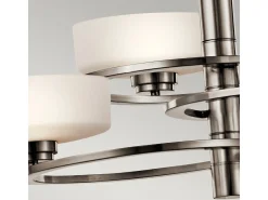 Elstead Aleeka Multi Arm Chandelier 3 Light Classic Tennfinish, G9
