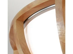 Elstead Allier Flush Mount, ljust trä, borstat stål, E27