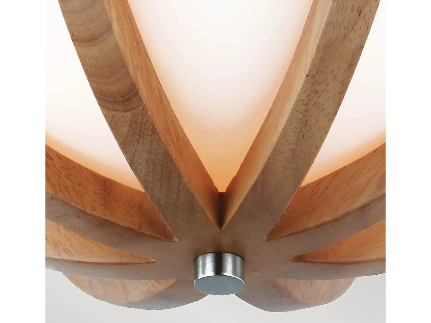 Elstead Allier Flush Mount, ljust trä, borstat stål, E27