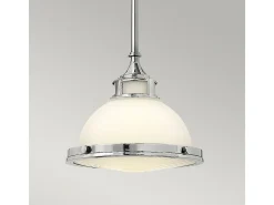 Elstead Amelia 1 Light Dome Tak Mini Pendel Krom, E27