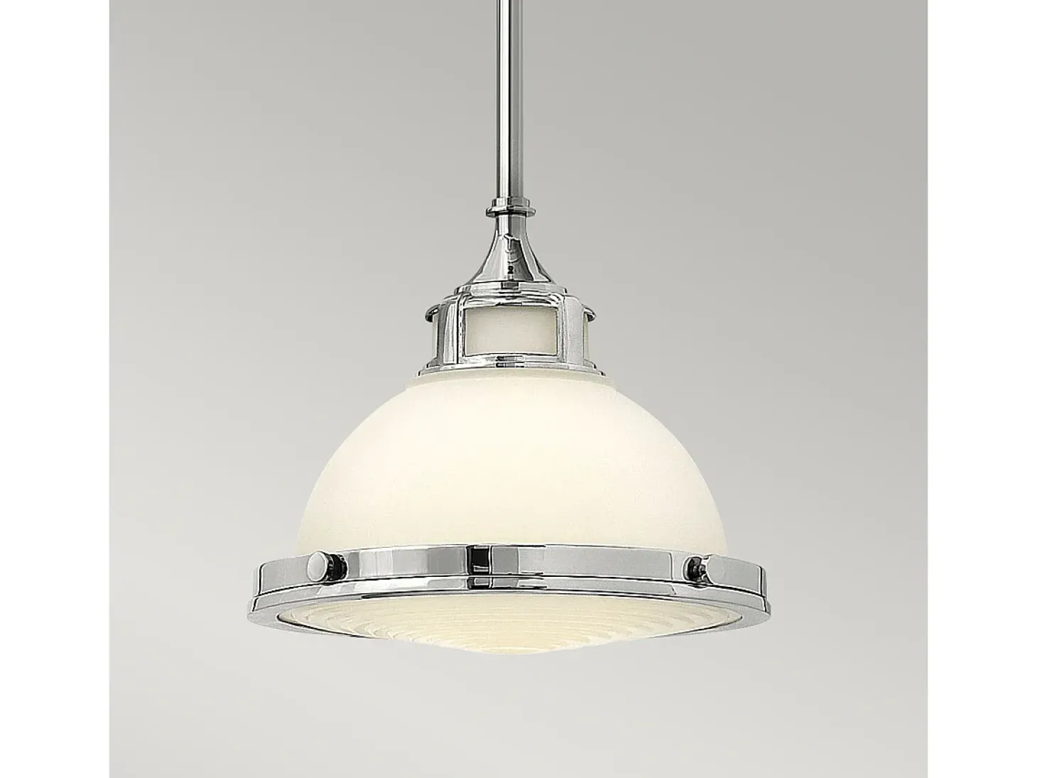 Elstead Amelia 1 Light Dome Tak Mini Pendel Krom, E27