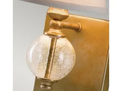 Elstead Argento 1 ljus inomhusljus vägglampa oxiderat silverblad, E14