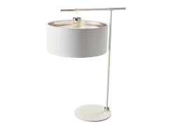 Elstead Balance 1 ljus Bordslampa Vit, polerad nickel, E27