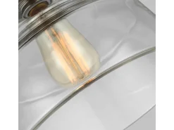 Elstead Baskin 1 ljuskupol takhänge polerad nickel, E27