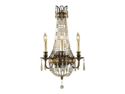Elstead Bellini 3 ljus inomhusljus väggljus brittisk brons, oxiderad brons, E14