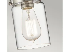 Elstead Brinley 1 Light Ceiling Mini Pendel Borstad Nickel, E27