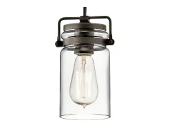 Elstead Brinley 1 Light Ceiling Mini Pendel Olde Bronze, E27