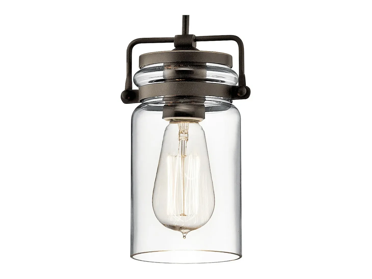 Elstead Brinley 1 Light Ceiling Mini Pendel Olde Bronze, E27
