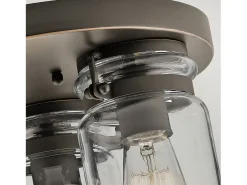 Elstead Brinley 3 ljus infälld taklampa Borstad nickel, E27