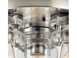 Elstead Brinley 3 ljus infälld taklampa Borstad nickel, E27