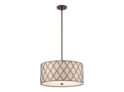 Elstead Brown Lattice 4 Ljus Stort Takhänge Kopparbrun Galler, E27