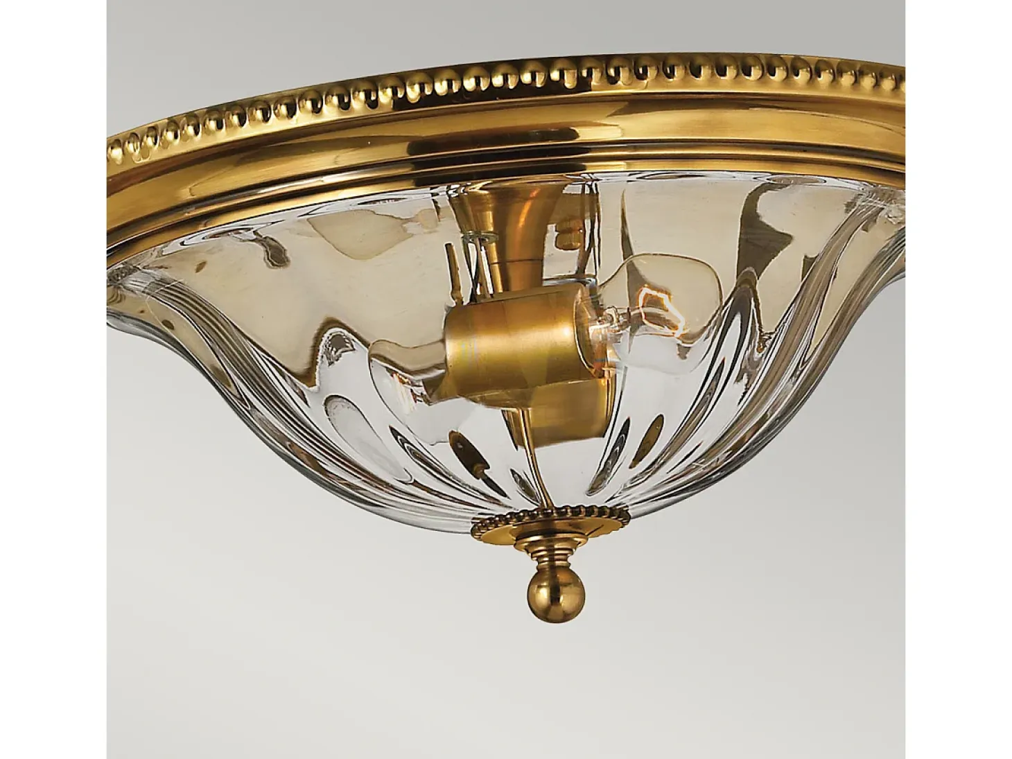 Elstead Cambridge 2 ljus infälld taklampa polerad mässing, E27