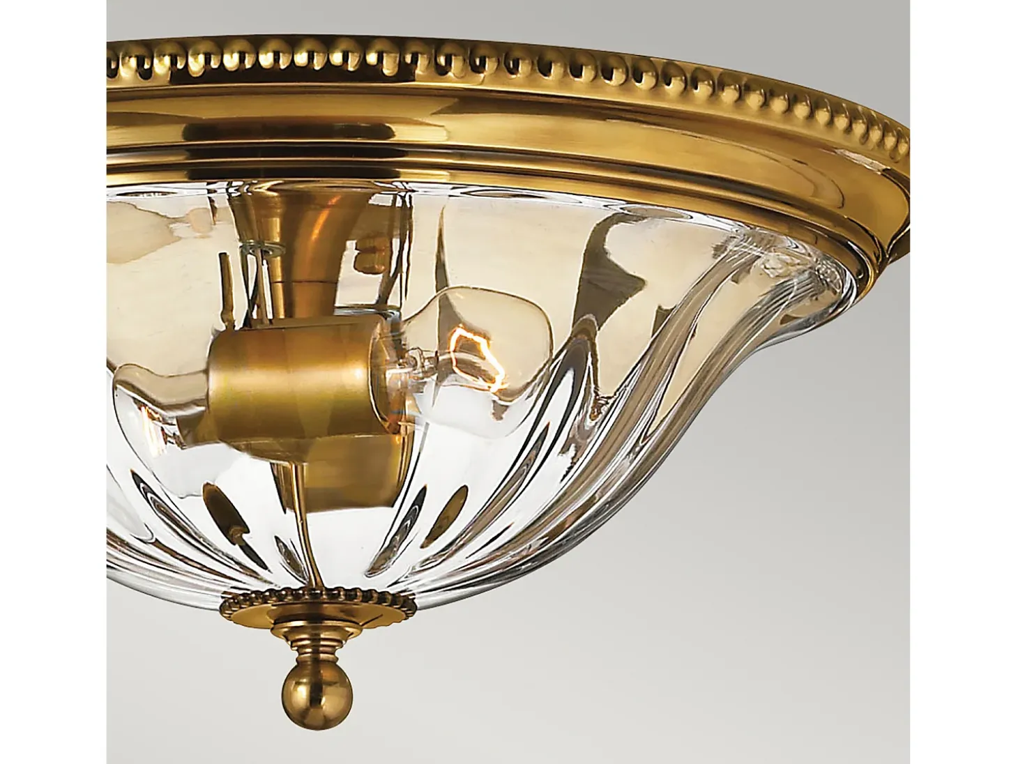 Elstead Cambridge 2 ljus infälld taklampa polerad mässing, E27
