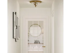 Elstead Cambridge 2 ljus infälld taklampa polerad mässing, E27
