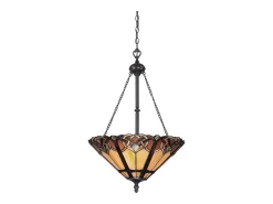 Elstead Cambridge 3 ljus Tiffany takhängande bronsfinish, E27