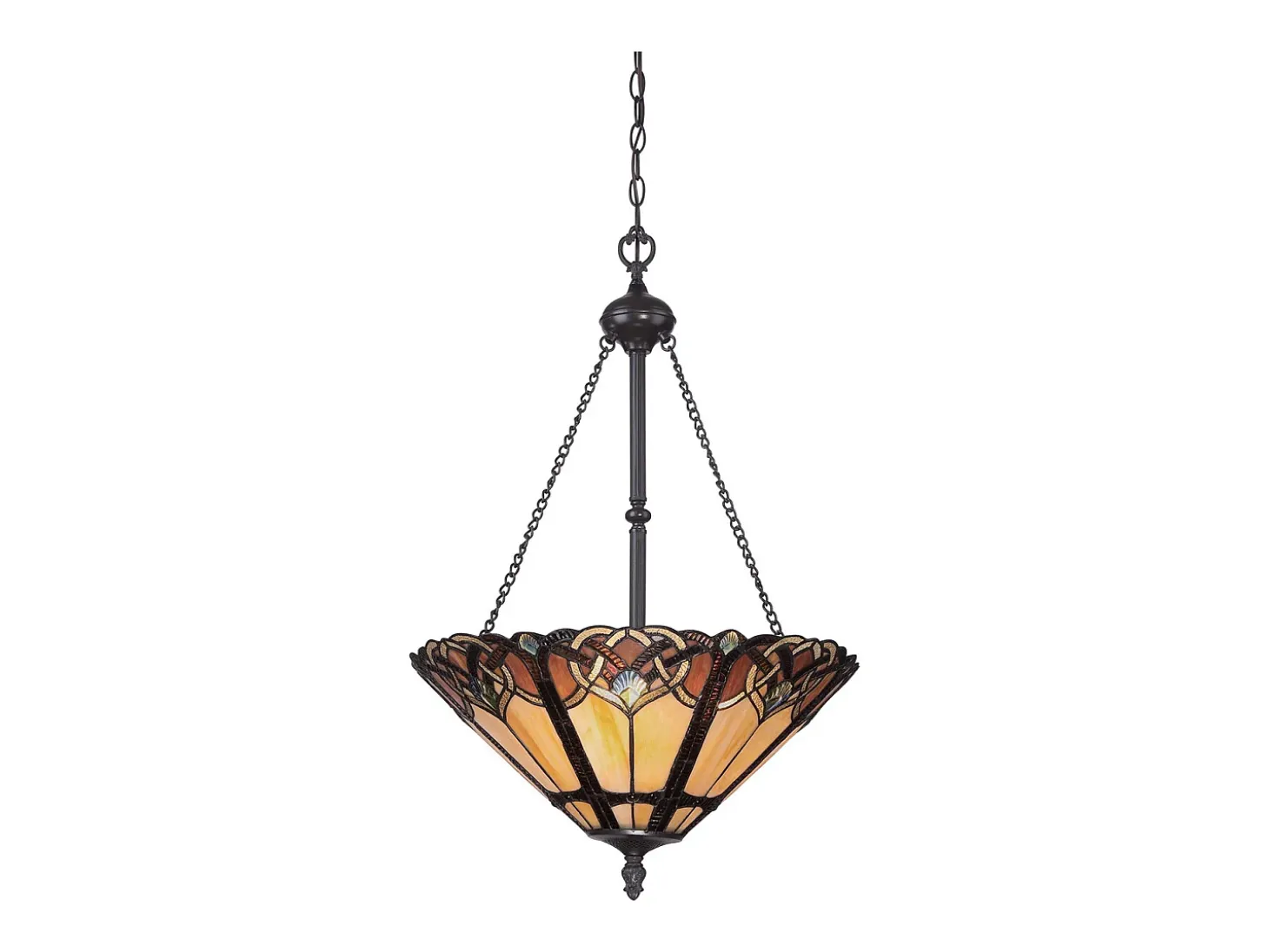 Elstead Cambridge 3 ljus Tiffany takhängande bronsfinish, E27