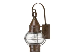 Elstead Cape Cod 1 Light Outdoor Medium Wall Lantern Light Sienna Bronze, E27