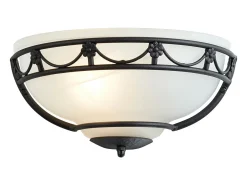 Elstead Carisbrooke 1 Light Indoor Wall Uplighters Svart, E27