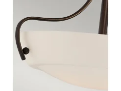 Elstead Chantilly 3 Ljus Semi Flush Ceiling Light Palladian Brons, E27