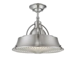 Elstead Cody 2 Light Dome Takhänge Borstad Nickel, E27