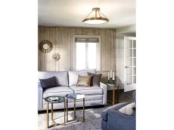 Elstead Collier 4 Lätt Medium Semi Flush Takljus Mässing, E14