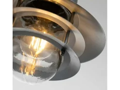 Elstead Copenhagen Outdoor Dome Vägglampa Silver, IP44