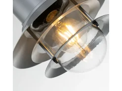 Elstead Copenhagen Outdoor Dome Vägglampa Silver, IP44
