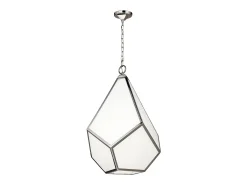 Elstead Diamond 4 ljus stor diamant tak ljuskrona hängande ljus polerad nickel, E27