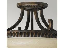 Elstead Drawing Room 2 Lätt Tak Semi Flush Light Walnut, E27