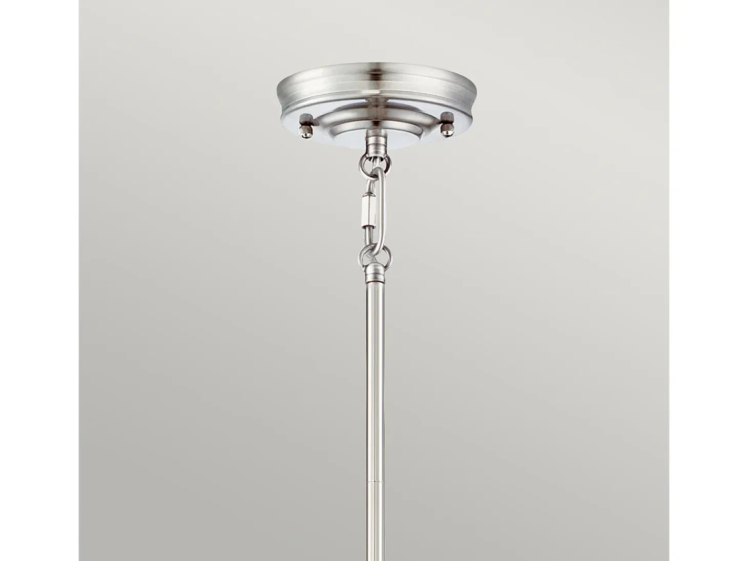 Elstead Emery 1 Light Dome Tak Mini Pendel Silver, E27