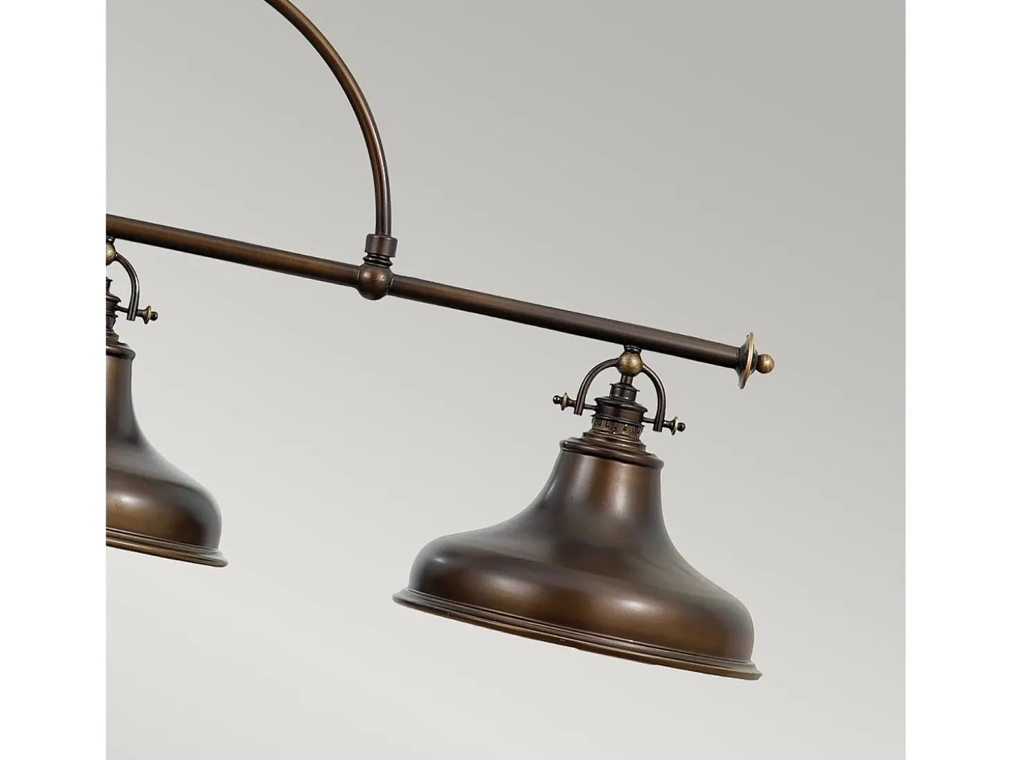 Elstead Emery 3 ljus hängande bar ljuskrona ljus palladisk brons, E27