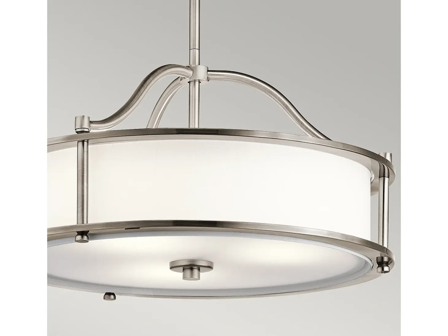 Elstead Emory 3 Ljus Semi Flush Round Tak Pendel Light Tenn, E27