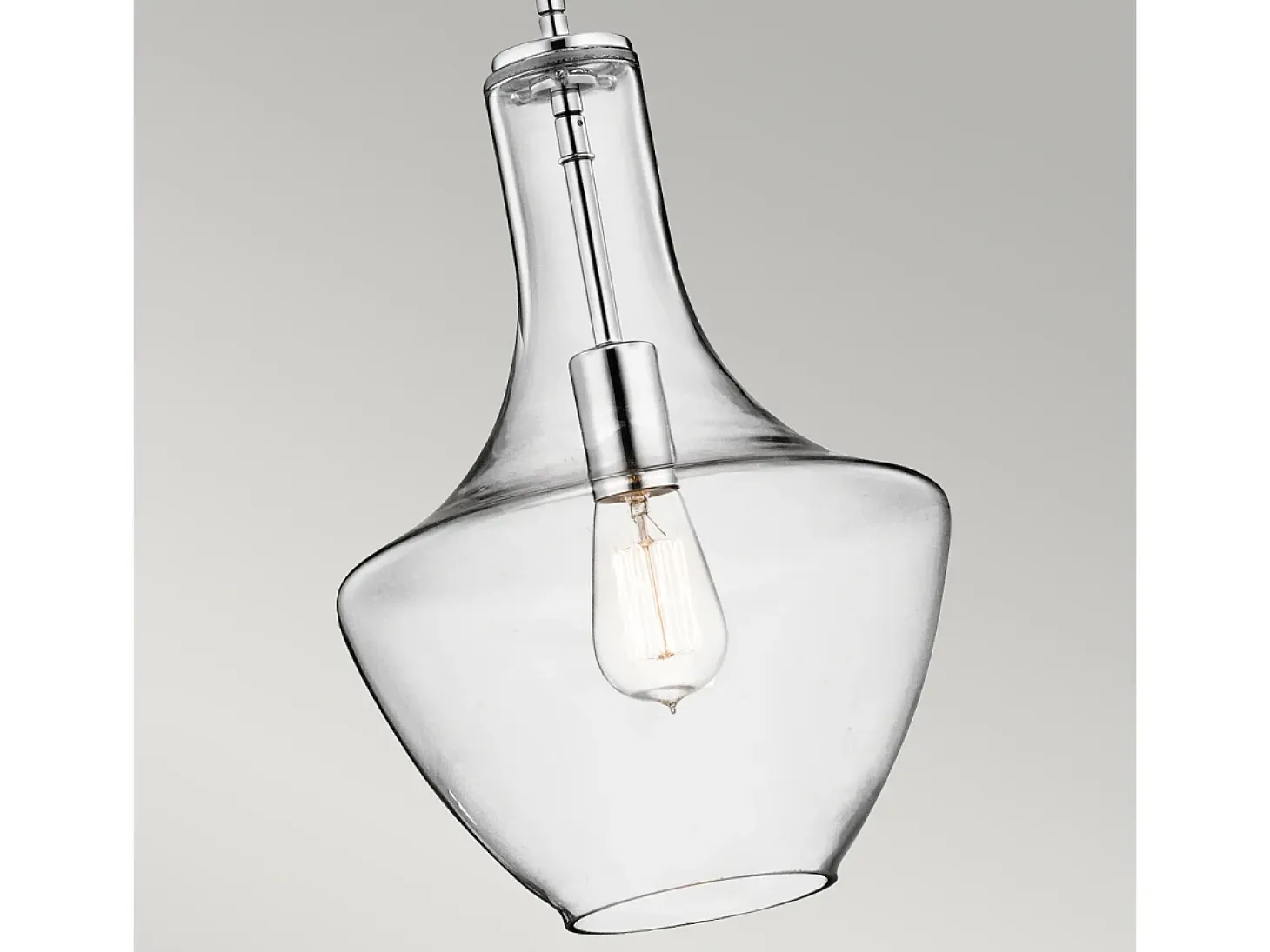 Elstead Everly 1 ljus liten kupol taklampa krom, E27