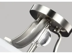 Elstead Evington 2 Ljus Semi Flush Ceiling Light Satin Nickel, E27