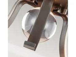 Elstead Evington 2 Ljus Semi Flush Ceiling Light Satin Nickel, E27