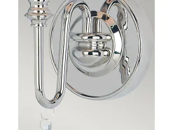 Elstead Finsbury Park 1 ljus inomhusljus vägglampa polerad nickel - skärm ingår ej, E14